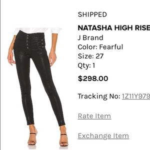 J Brand Natasha High Rise Skinny Jeans